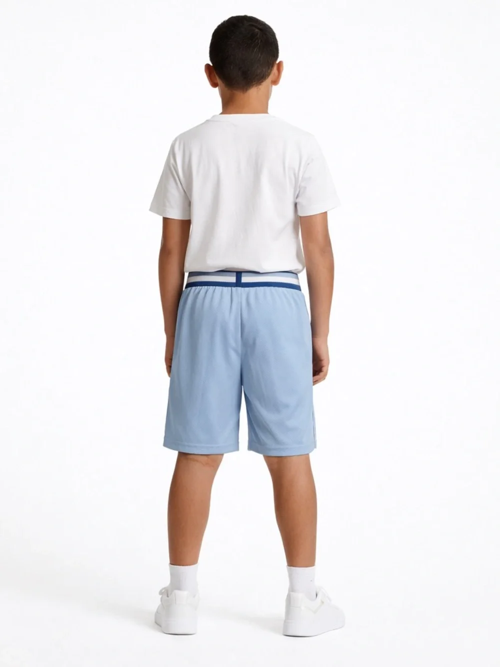 Converse Boys Basketball Shorts M 10-12 Blue Mesh‎ Athletic NWT